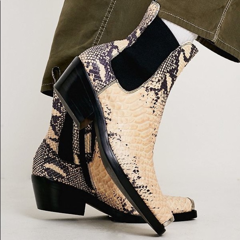 Free People X Jeffrey Campbell Poker Snake Boots